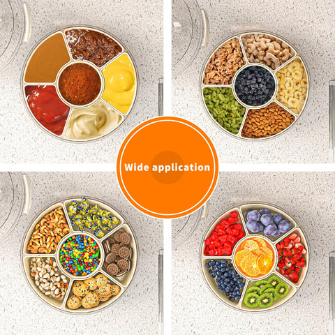 riyeloi spinning clear tray allows quick snack selection during gatherings