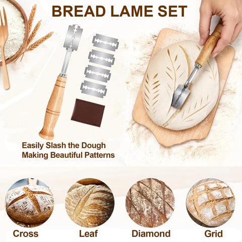 RIZENCE bread whisk for smooth mixing of starter and dough
