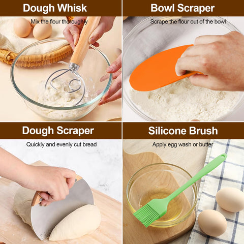 RIZENCE dough scraper for shaping and quick cleanup