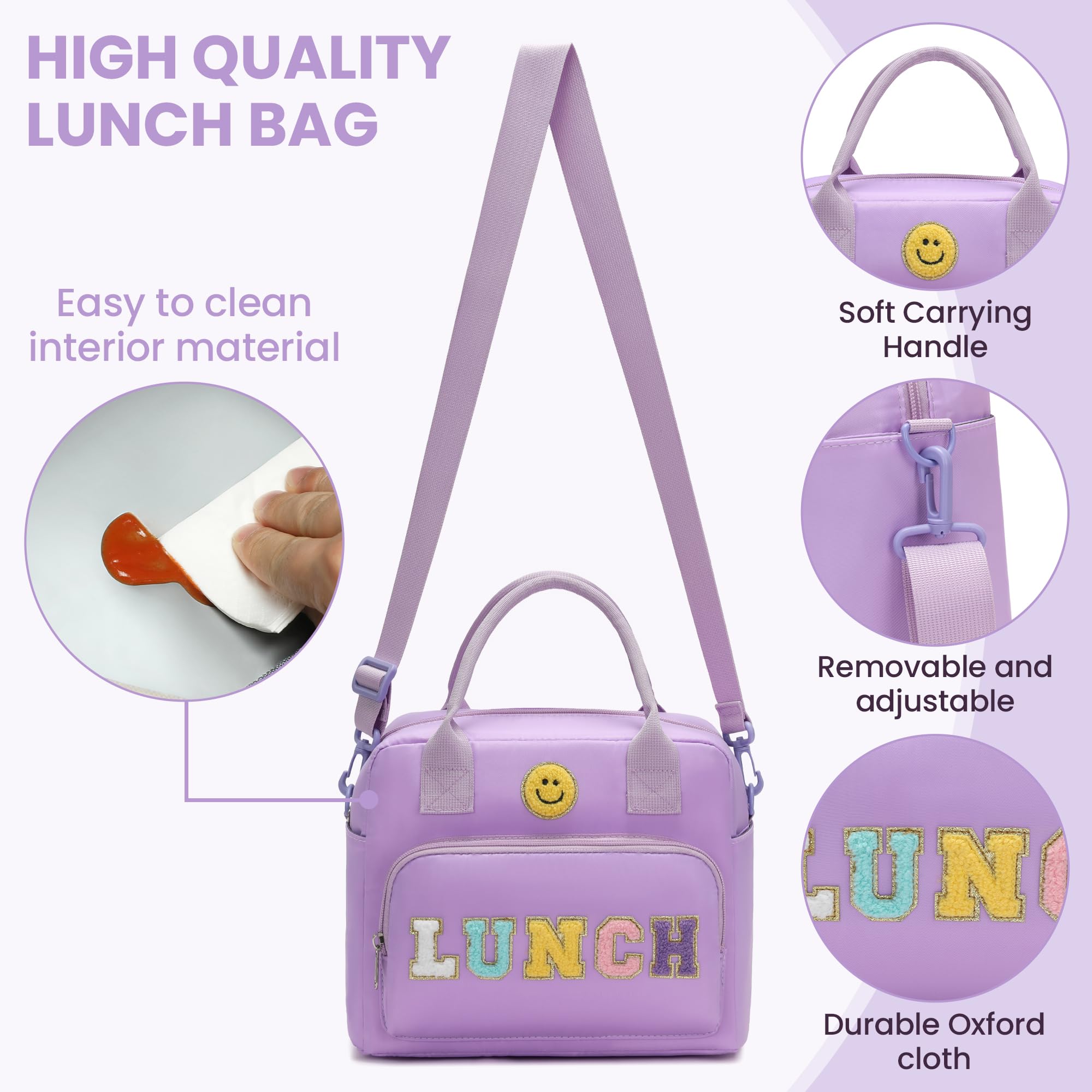 RLGPBON lunch bag with five-pocket layout keeps items organized.