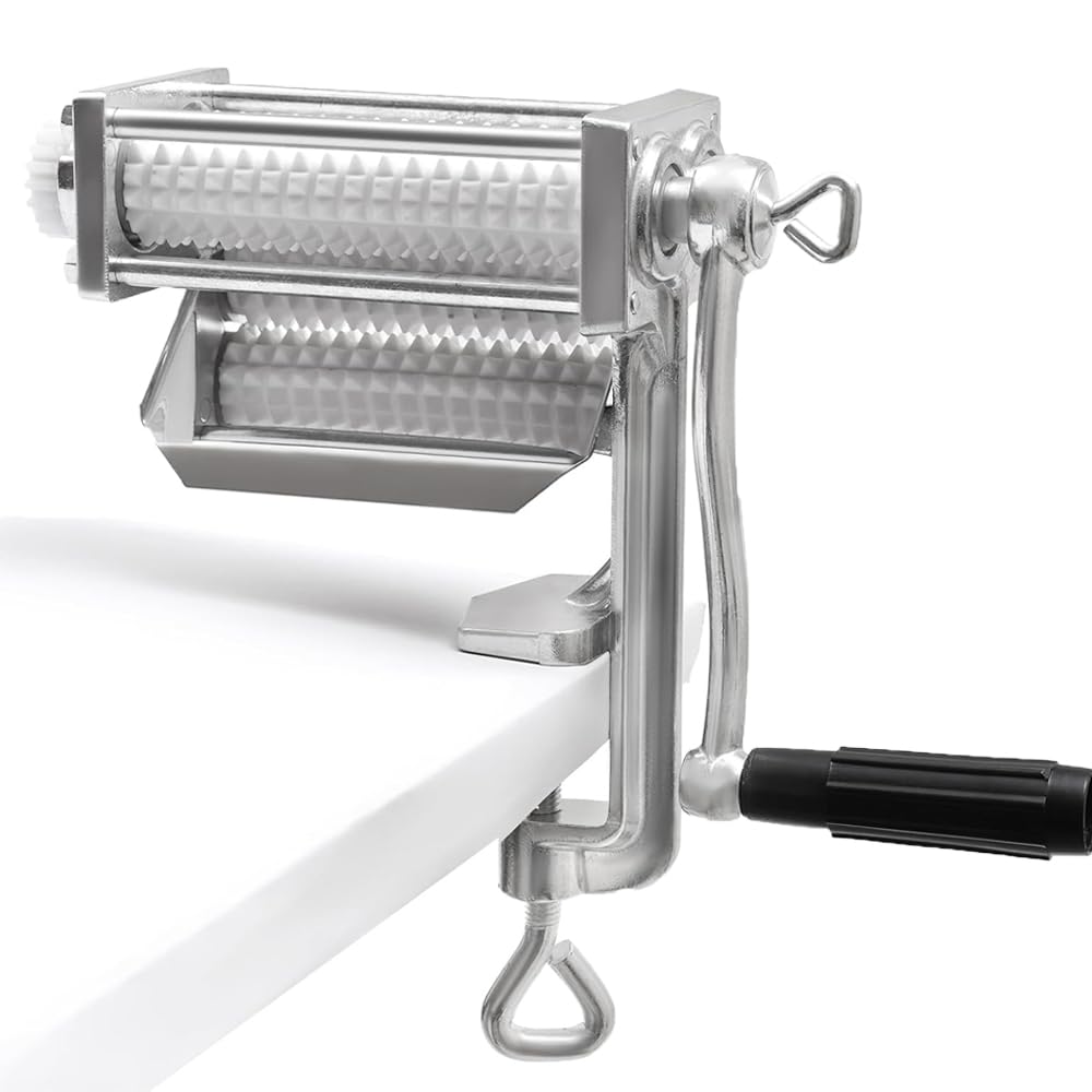 RLOZUI heavy-duty meat tenderizer front view showing sturdy aluminum body for easy cleaning.