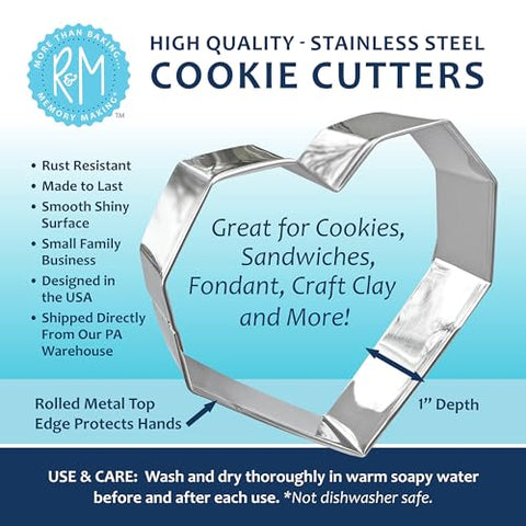 R&amp;M Cookie Stick Cutter 4-inch, cutting edge close-up, clean edges.