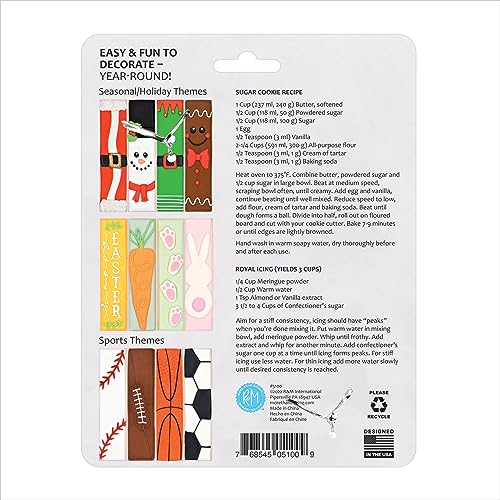 R&amp;M Cookie Stick Cutter 4-inch, in-use shot, four sticks ready.