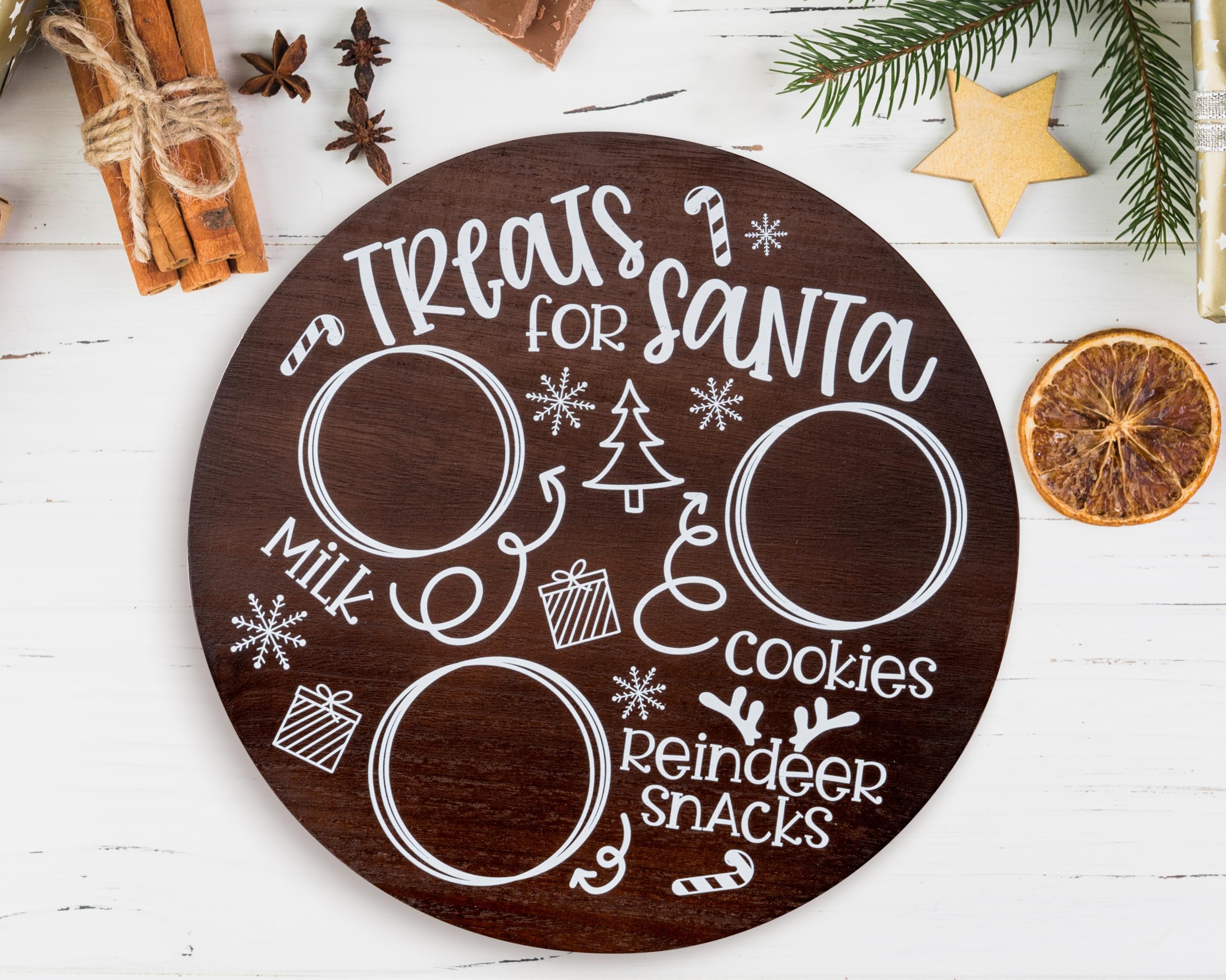 Rmeosye Santa cookie plate tray shows festive design for Christmas cookies