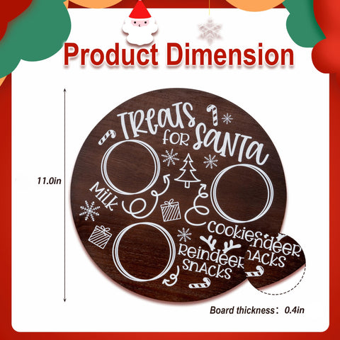 Rmeosye Santa pattern wood board adds charm to holiday tables