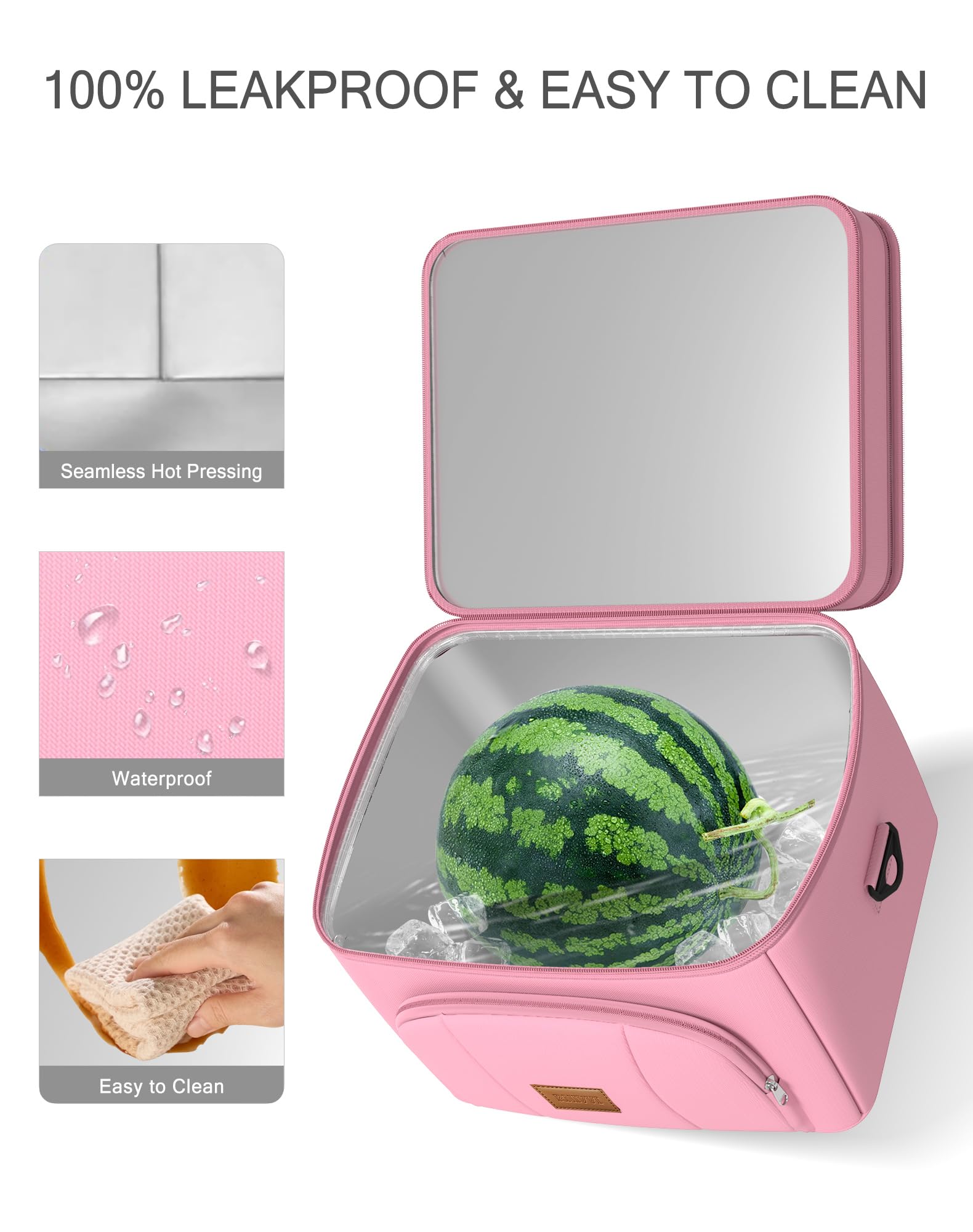 Rnivvi lunch bag seamless leakproof liner for spill protection