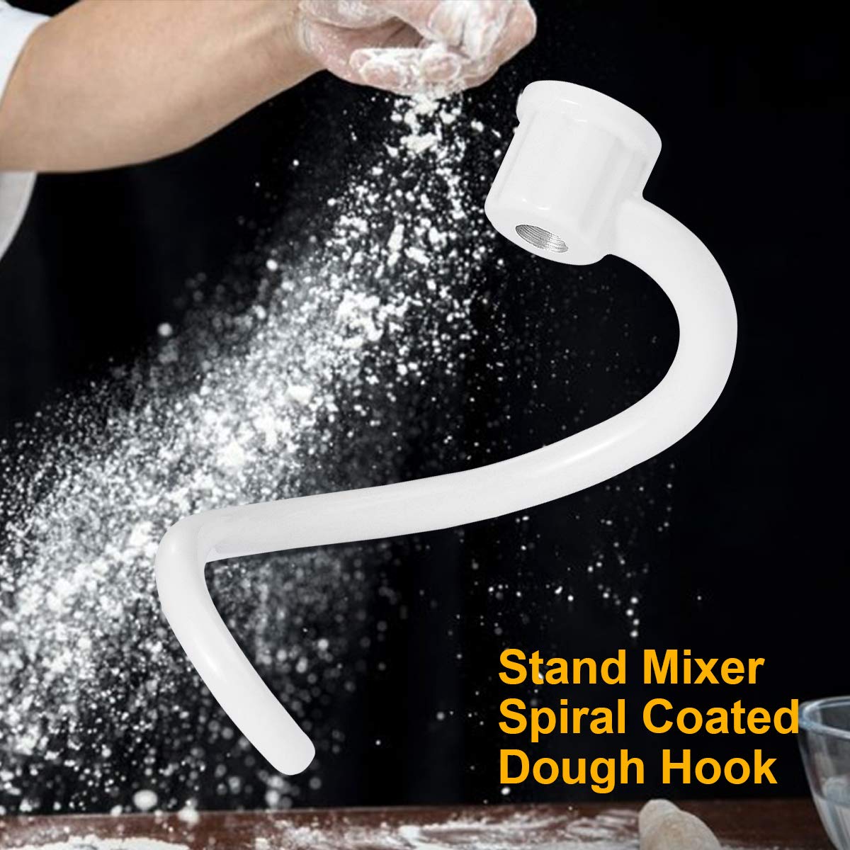 Roabertic spiral action facilitating faster kneading of dough