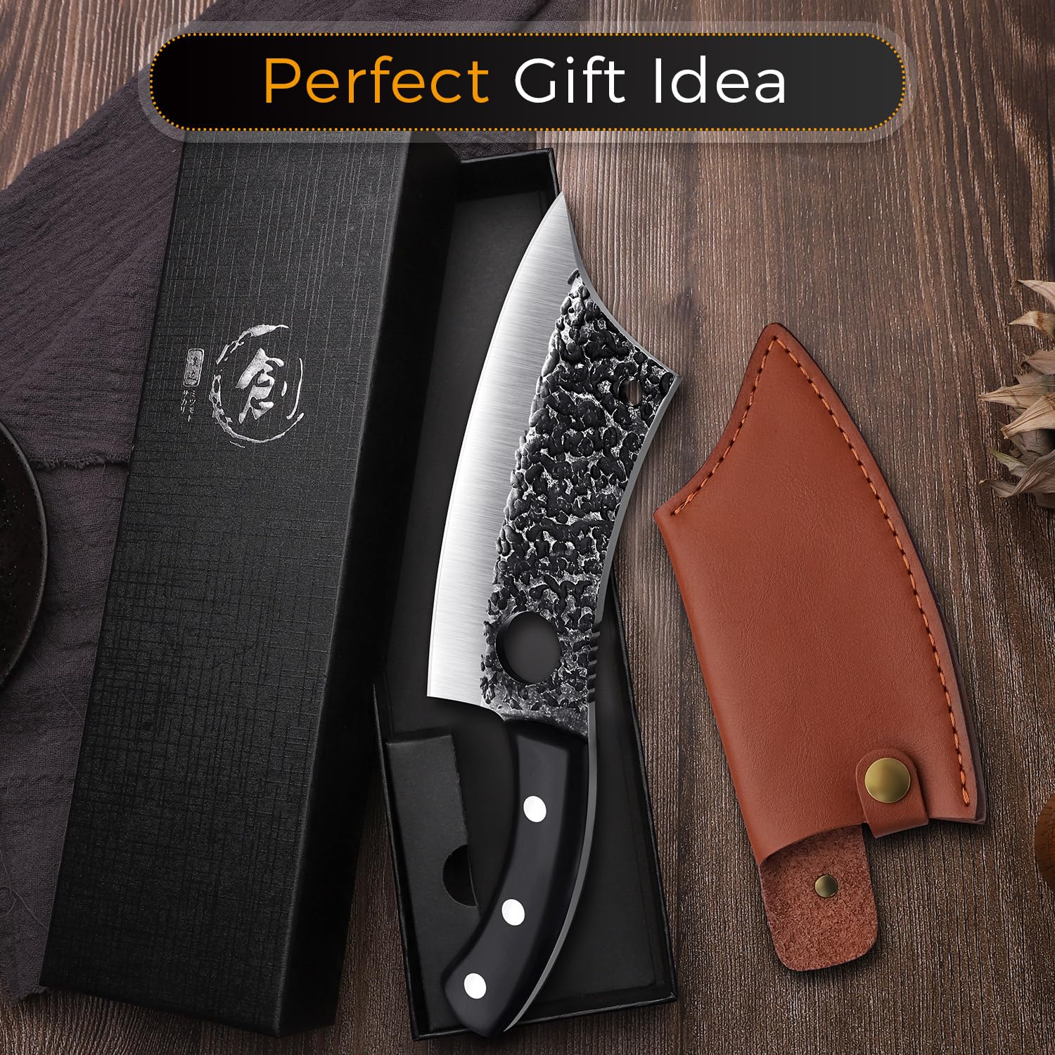 ROCOCO 6.3-inch cleaver easy-clean surface after use