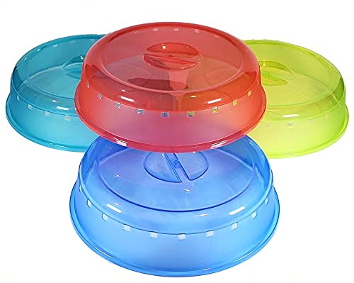 Rock four-pack microwave splatter covers in assorted colors protect from mess during heating