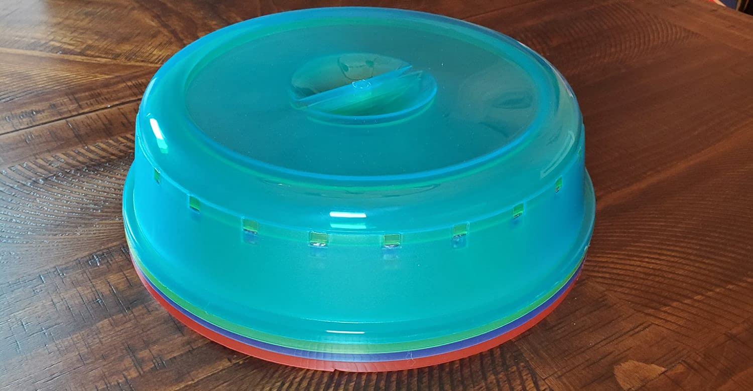 Rock 10-inch diameter plate/bowl splatter cover for safe reheating
