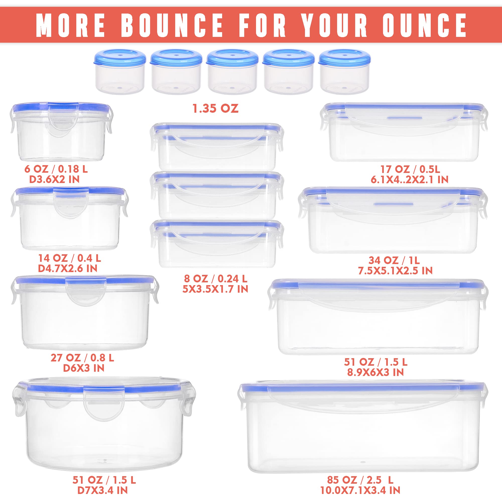 RockBerry 51 oz rectangular container with lid, great for leftovers.