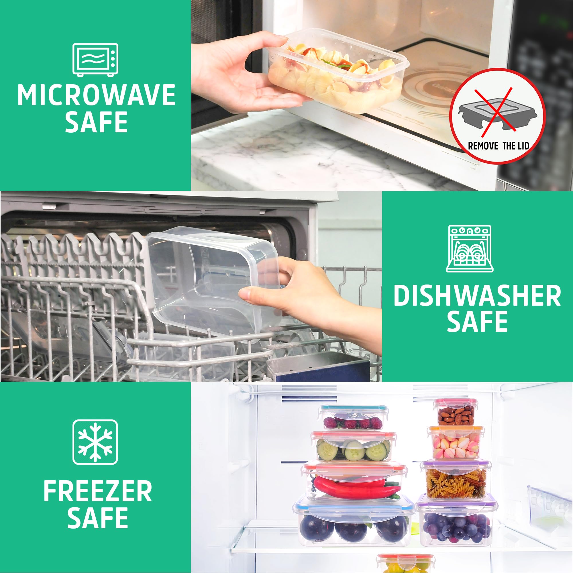 RockBerry freezer-safe design preserves food freshness in cold storage