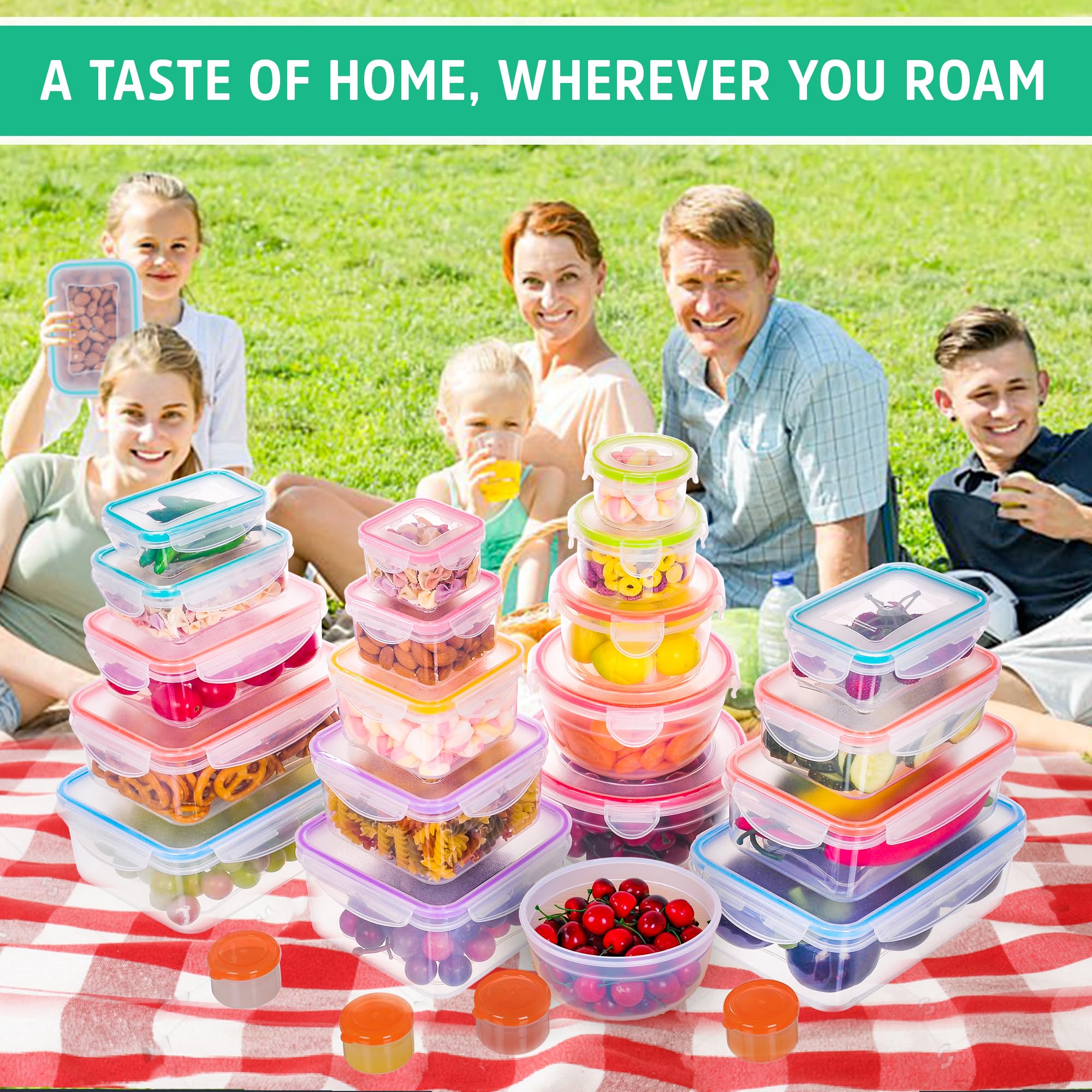 RockBerry snap-lock lids keep leftovers secure during fridge storage