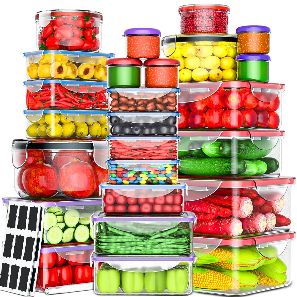 RockBerry 85oz rectangular container with airtight lid for bulk meal prep and pantry organization.