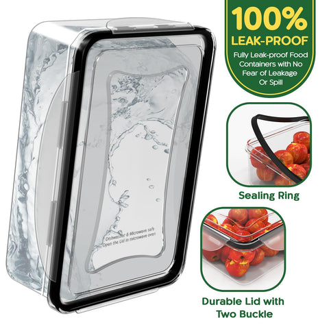 RockBerry 66-pcs leakproof lids ensure secure sealing for fridge storage