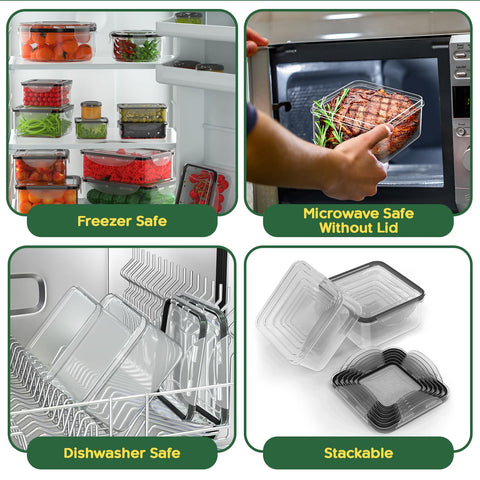 RockBerry 66-pcs microwave-safe containers convenient reheating without lids