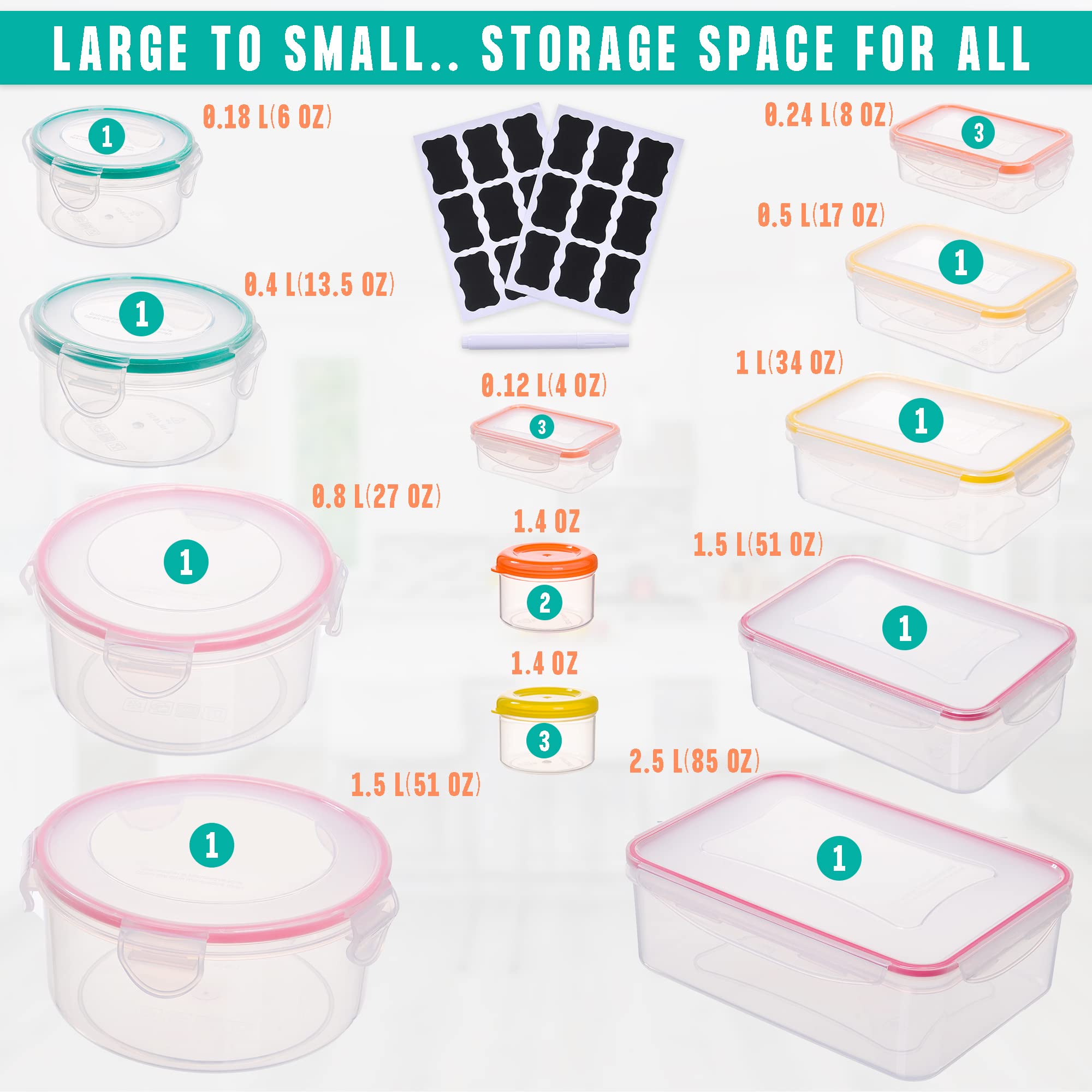 RockBerry 85 oz container offers large capacity for main courses.