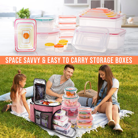 RockBerry stackable clear design for efficient pantry organization.
