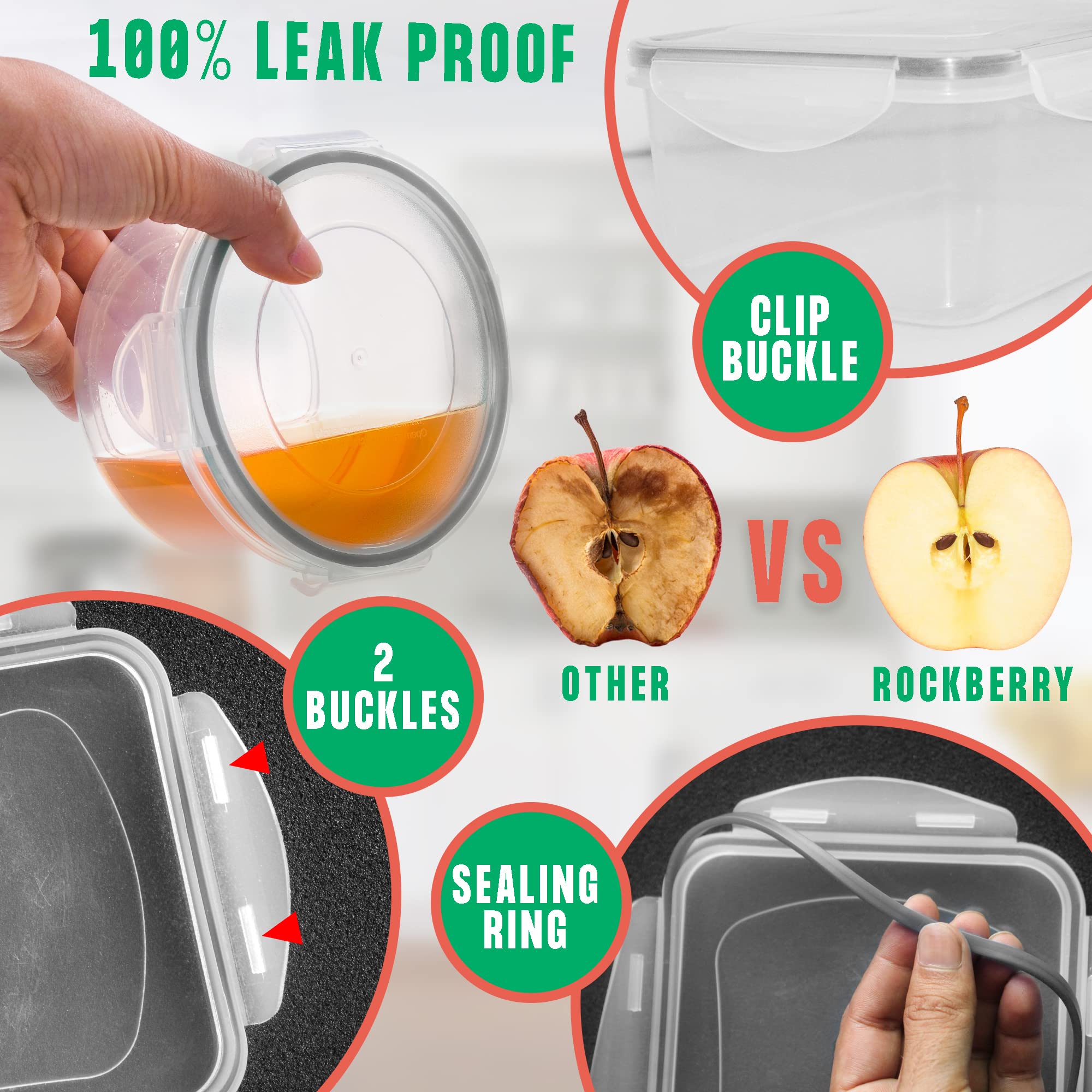 RockBerry transparent walls help monitor portions at a glance for planning.
