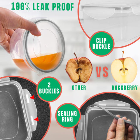 RockBerry transparent walls help monitor portions at a glance for planning.