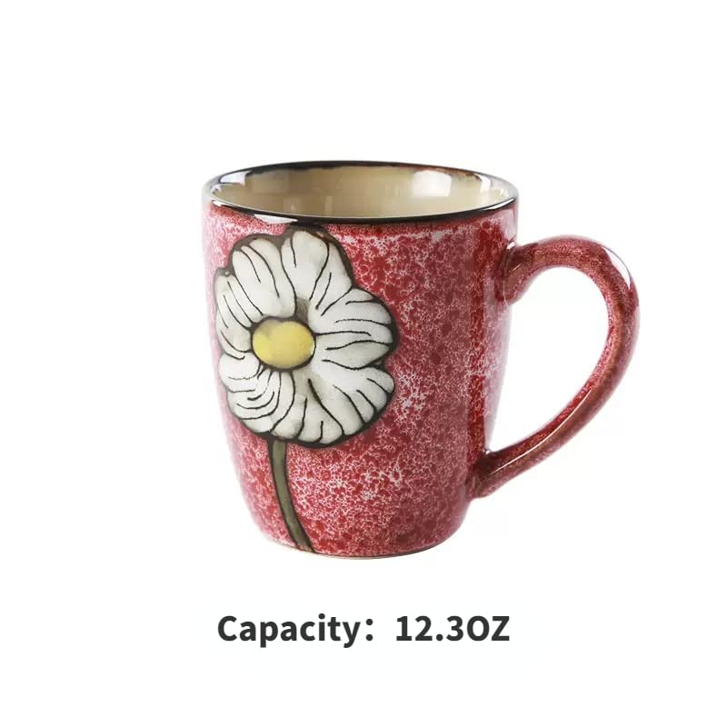 Rockgoldbug cappuccino mug blue pattern side view, elegant for tea or espresso