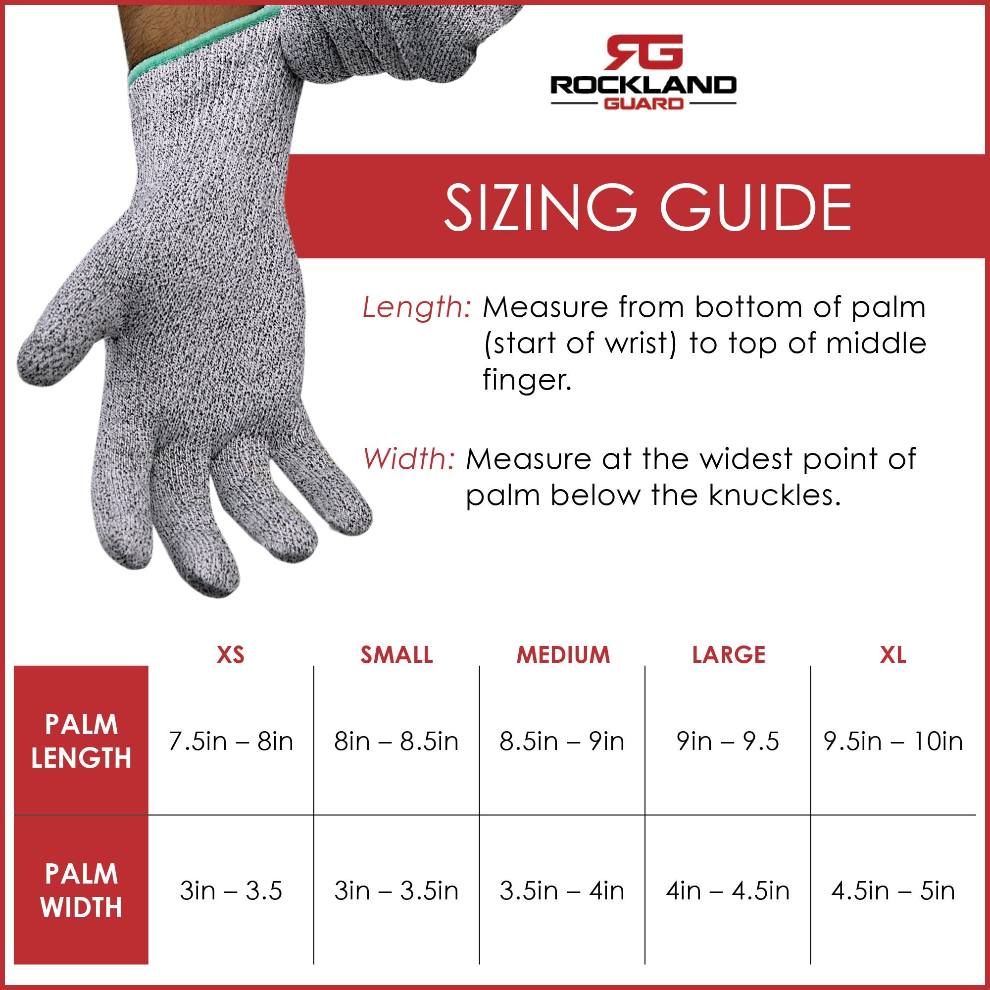 Rockland Guard ergonomic knife design enhances control and comfort.
