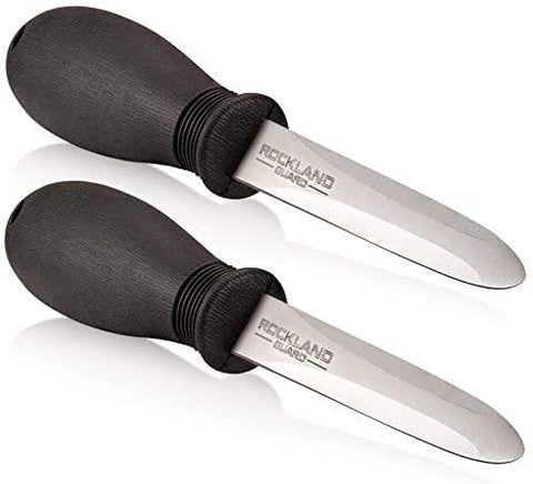 Rockland Guard oyster knife blade close-up, reinforced steel for easy shell opening