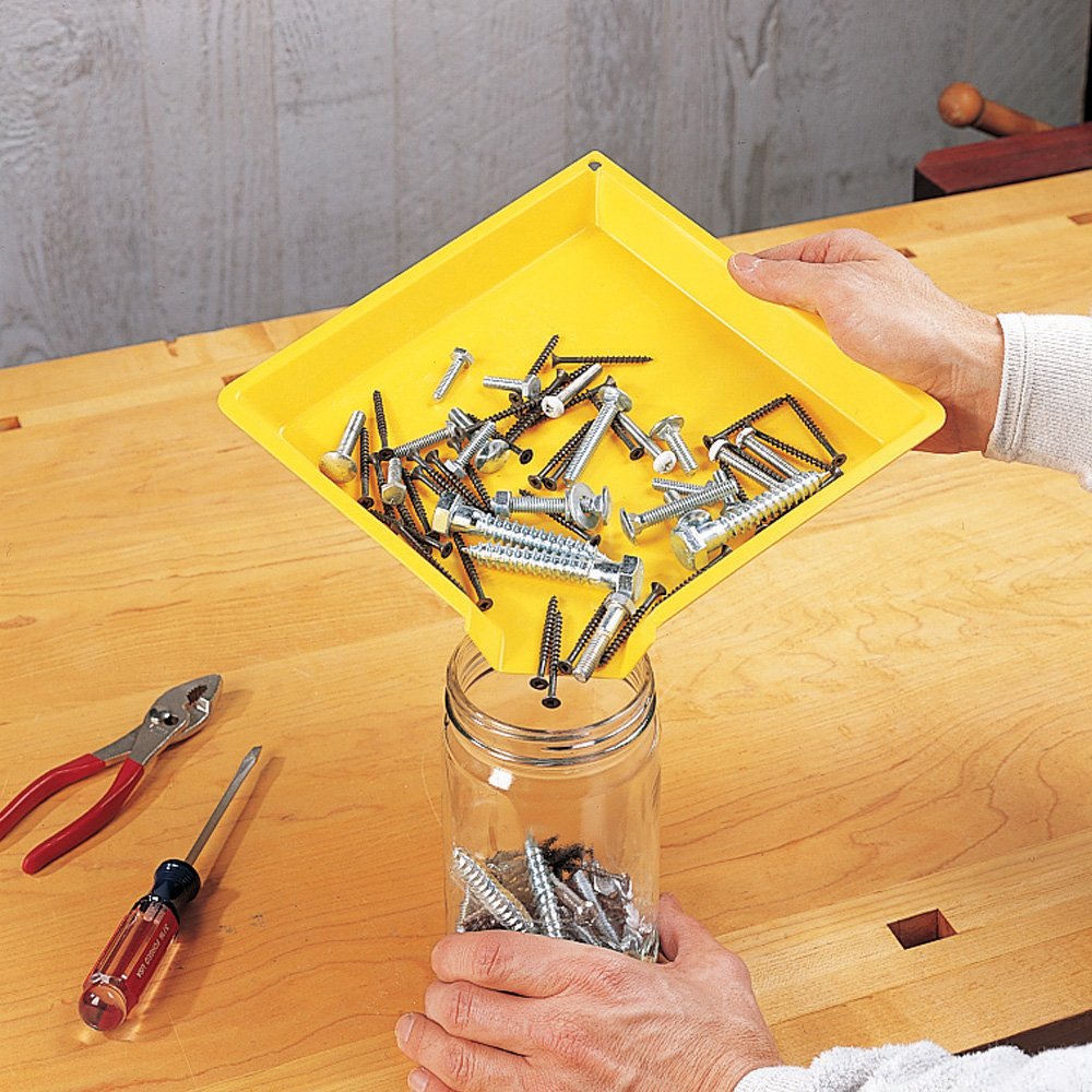 Rockler durable stackable plastic tray for organized hardware efficiently