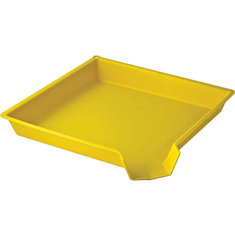 Rockler Easy Sorter Funnel Tray in bright yellow for quick small-part sorting
