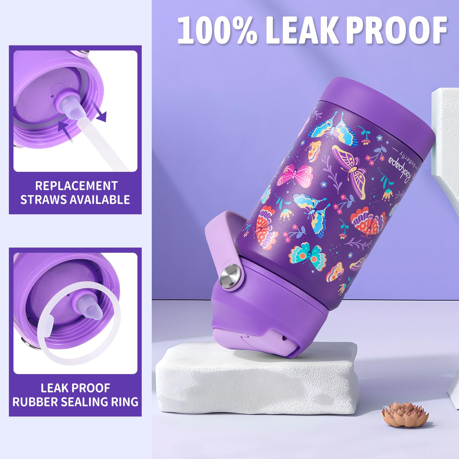 Rockpapa 14oz capacity ideal for school lunches and playtime