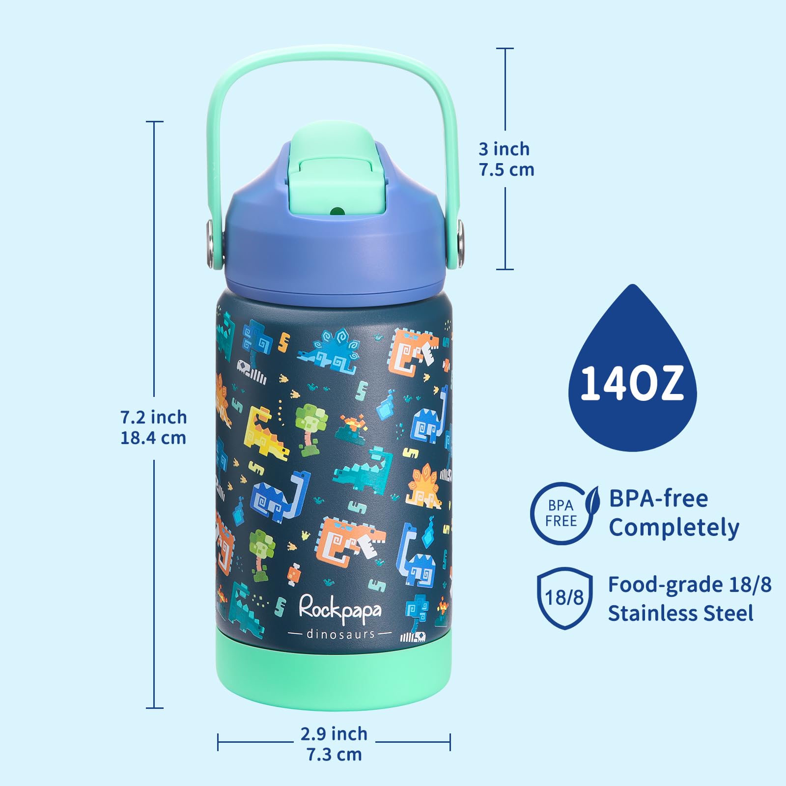 Rockpapa hand wash only care instructions to keep the bottle looking new.
