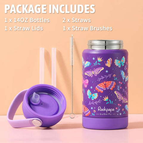 Rockpapa kid bottle with handle is easy to carry on adventures