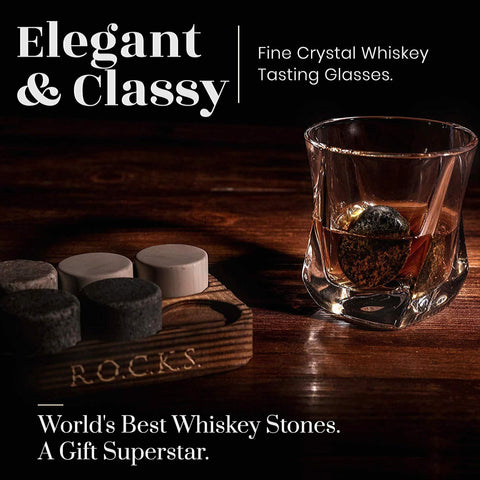 ROCKS whiskey set design highlights craftsmanship and gift-worthy presentation.