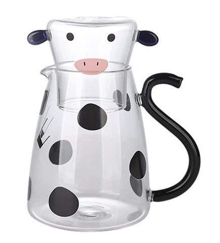RockTrend cartoon cow carafe on bedside for easy refill