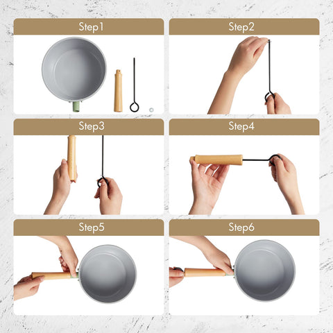 ROCKURWOK ergonomic wooden handle stays cool during use