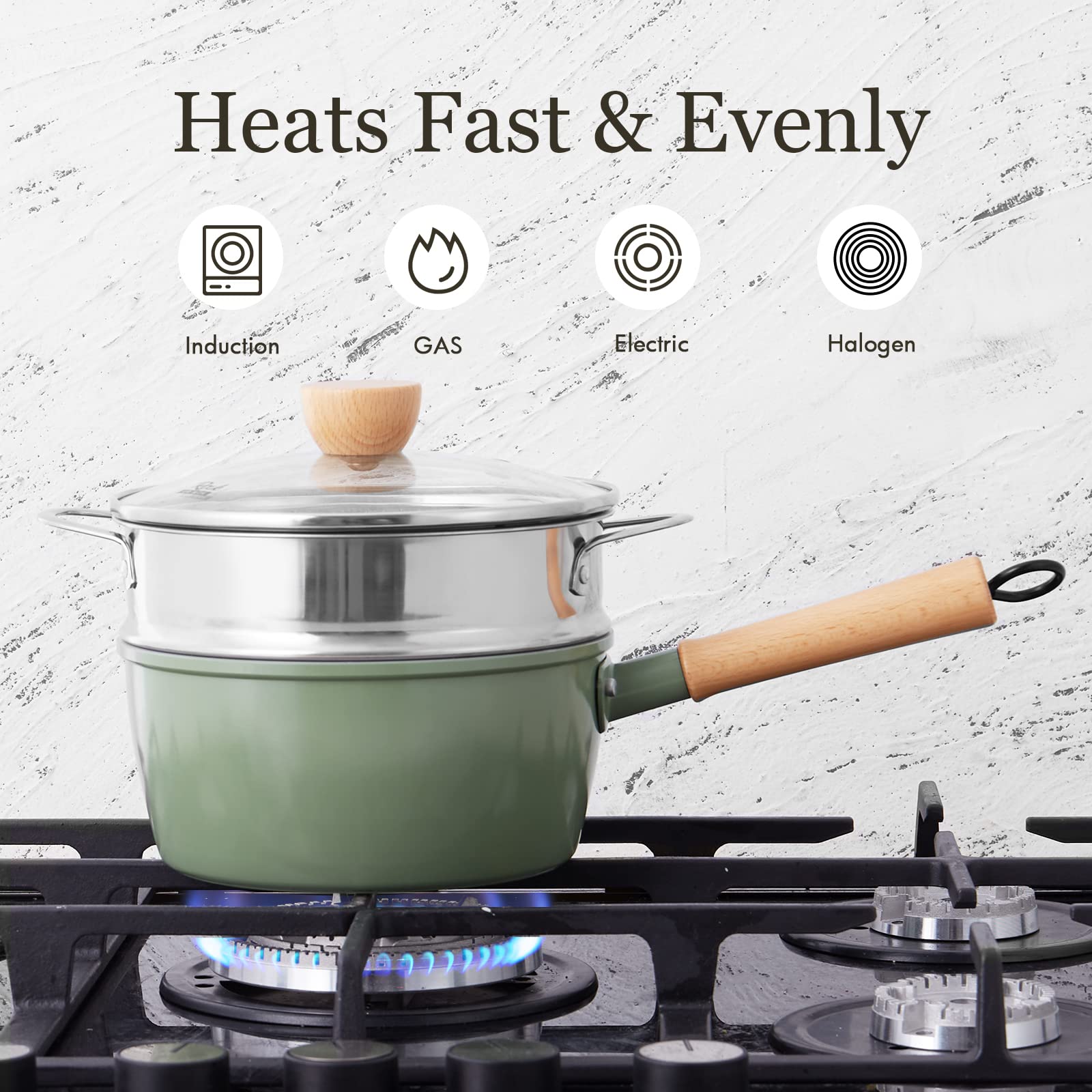 RockURWOK high-heat nonstick withstands up to 842°F for versatile cooking
