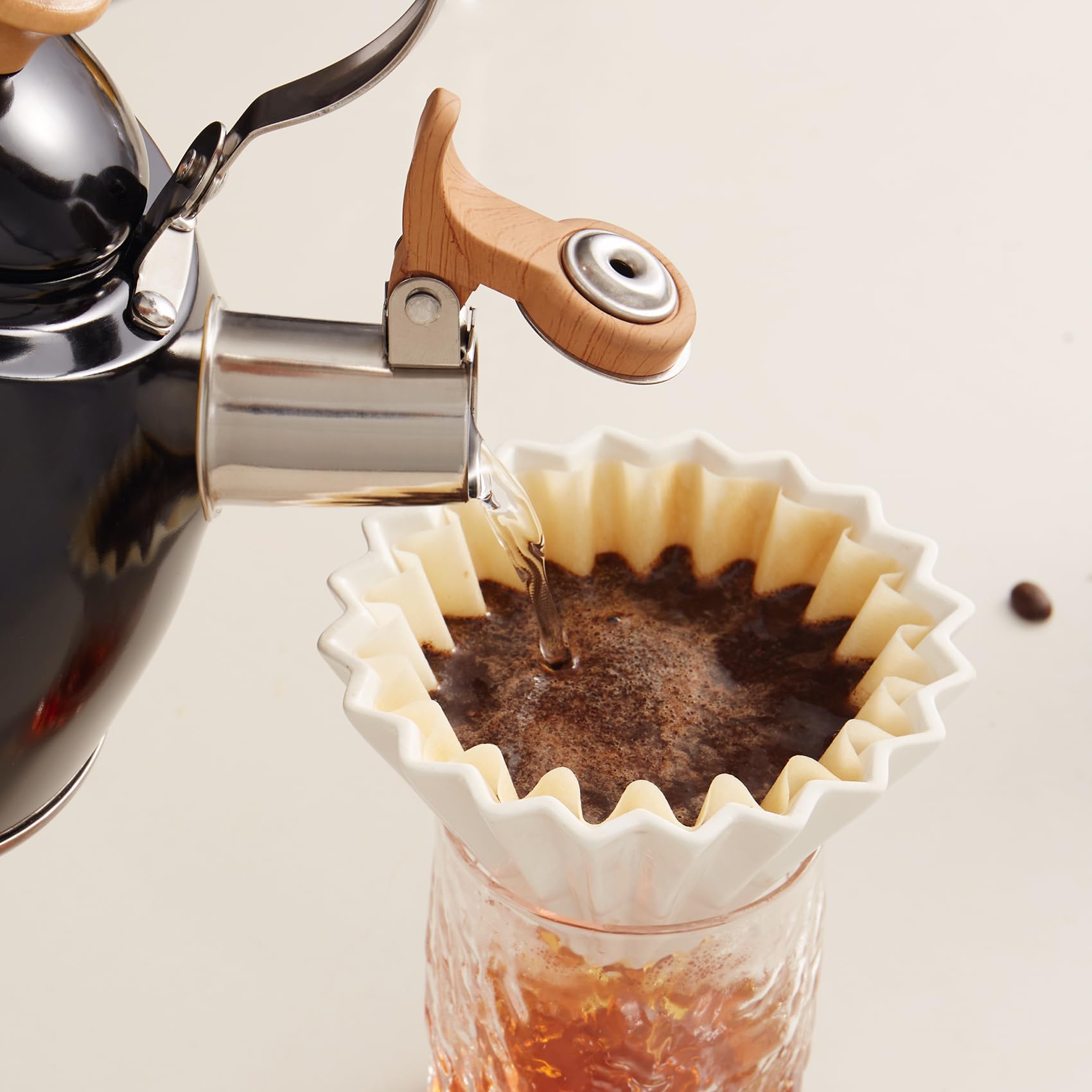 ROCKURWOK tea kettle steam ready to pour on stovetop