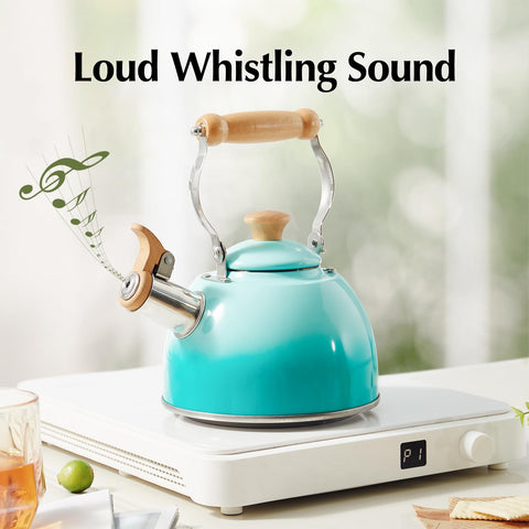 ROCKURWOK kettle with a loud whistle signaling boiling.