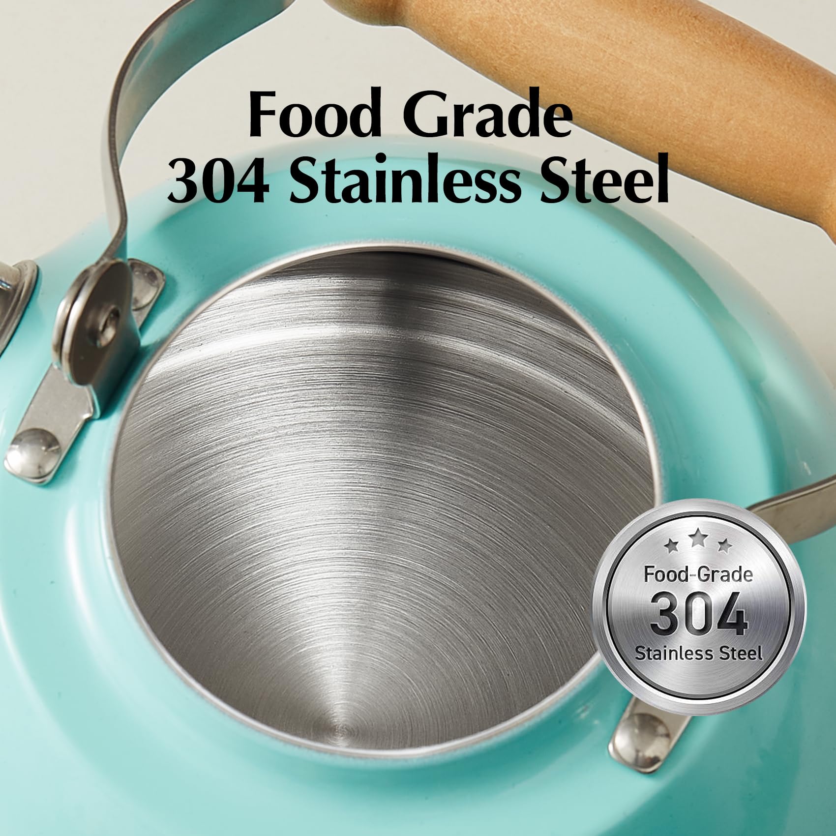 ROCKURWOK kettle with universal base for induction and gas stoves.