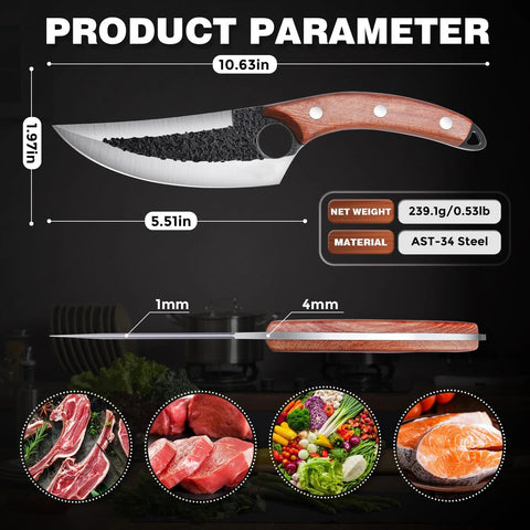 ROCOCO hand hammered blade texture adds premium kitchen aesthetics.