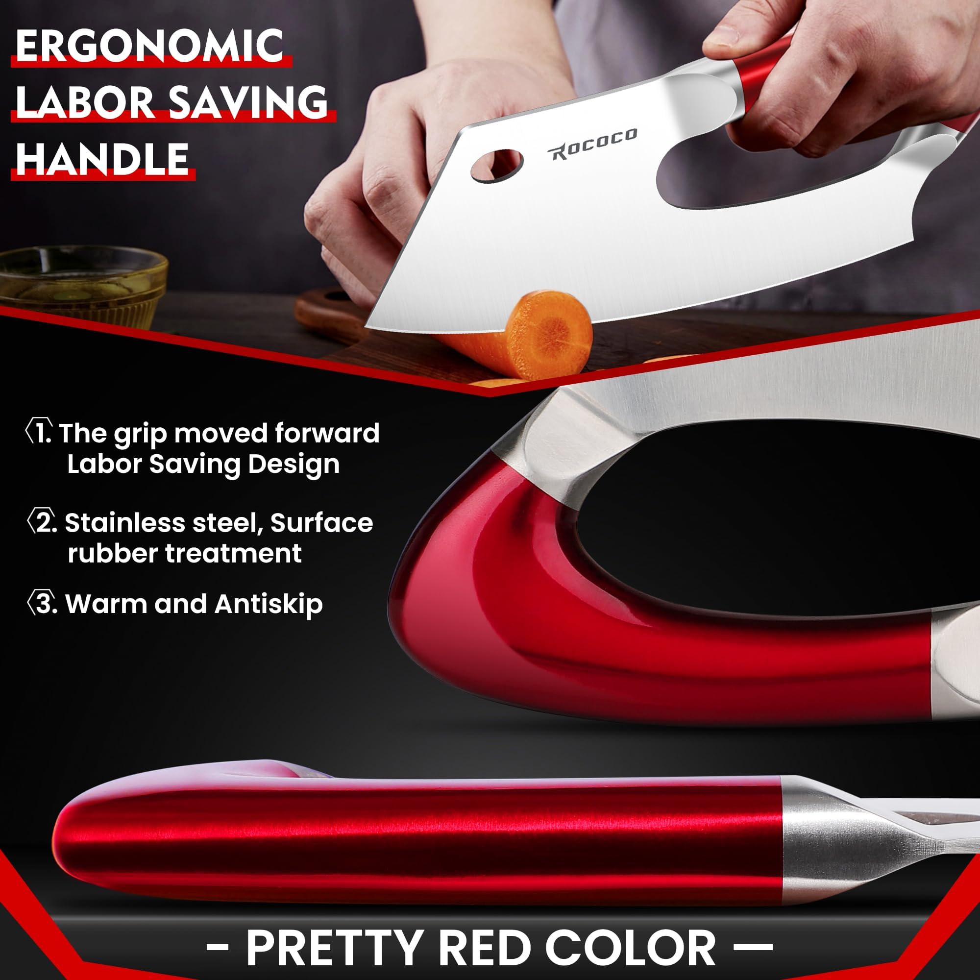 ROCOCO kitchen tool for daily tasks from chopping to mincing efficiently.
