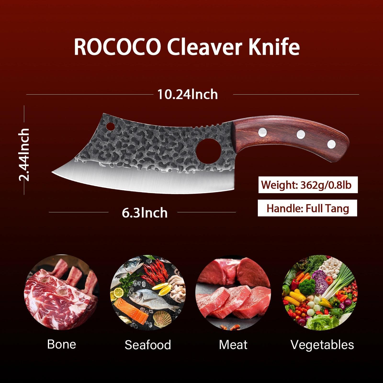 ROCOCO multiuse cutting set ready for vegetables, meat, and fish prep.