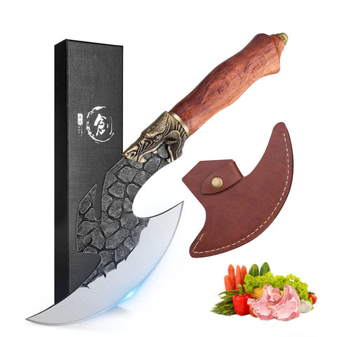 ROCOCO Viking Cleaver blade with sharp edge for precise meat and vegetable slicing