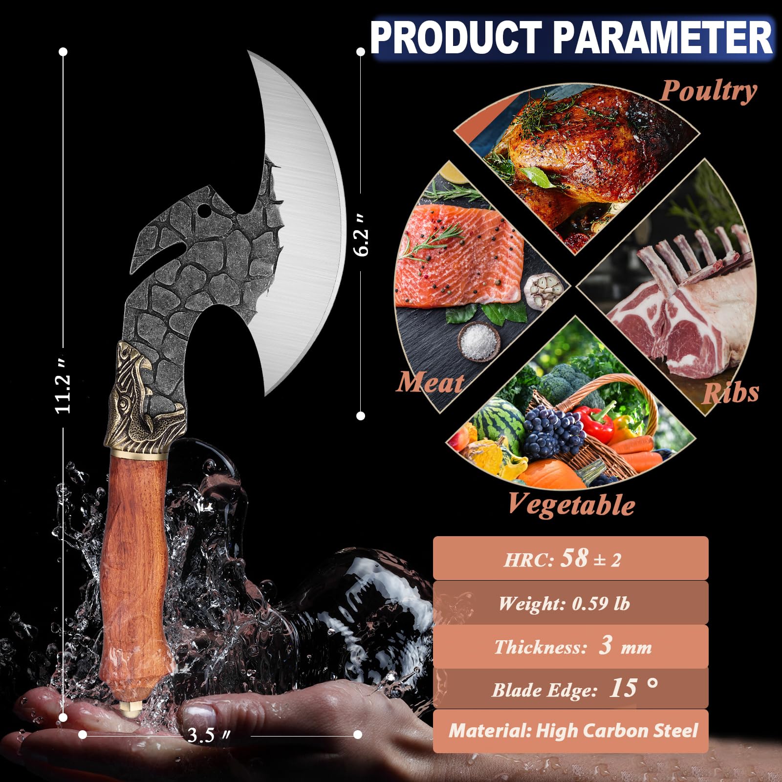 ROCOCO Viking Boning Knife edge for precise deboning and skinning