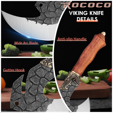 ROCOCO Viking Cleaver rocking-action design enables effortless chopping with minimal effort