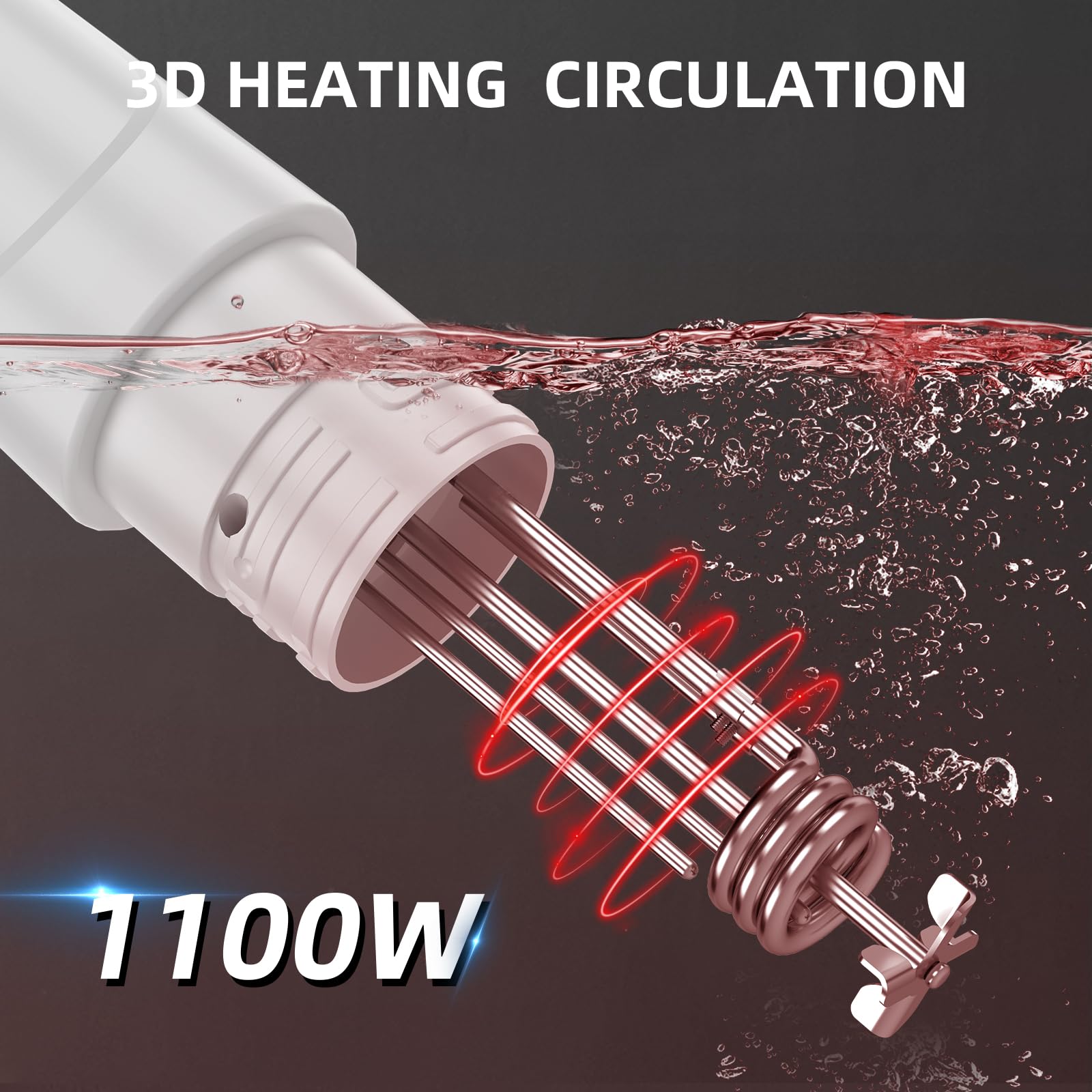 Rocyis 1100W heating element powering fast, even cooking