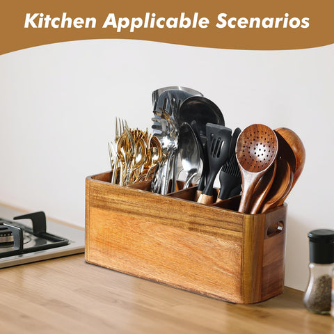 Rodelna wall-mount utensil holder saves counter space.