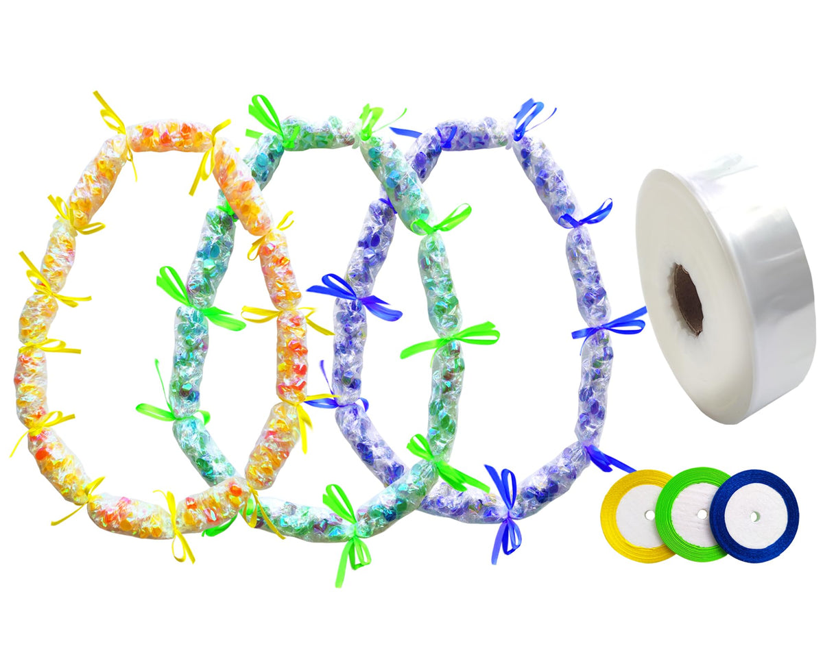 Rodudu candy lei kit packaging shows sturdy tubing for secure treats.