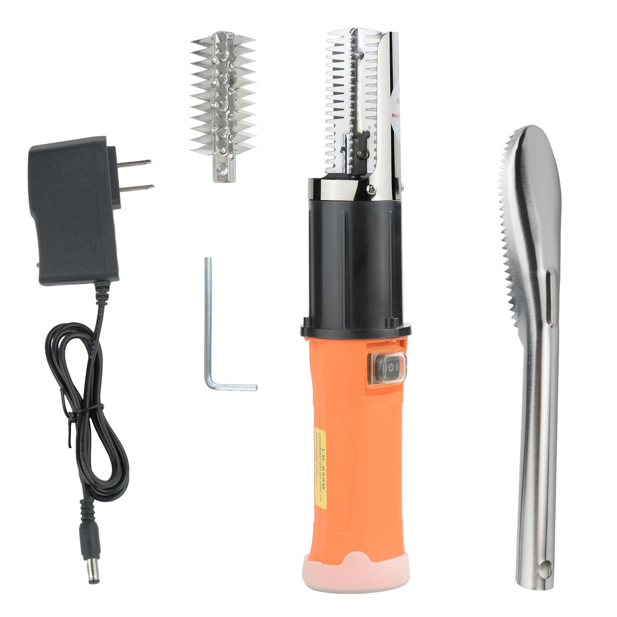 ROEDEER cordless fish scaler with battery pack for fast, clean scaling.