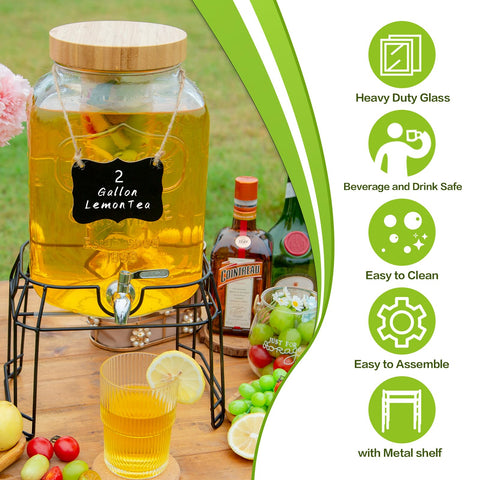 Roemey sturdy metal stand elevates the dispenser for easy access